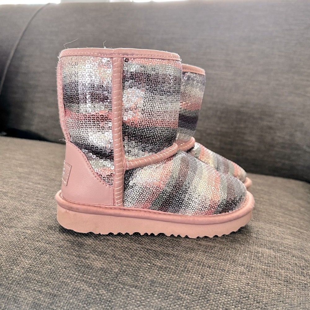 Ugg boots - sequin pink. EUC! Size 10